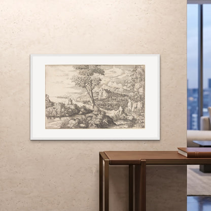 Orlonzo - FRAMED PRINT WHITE 12080cm4832 ROOM