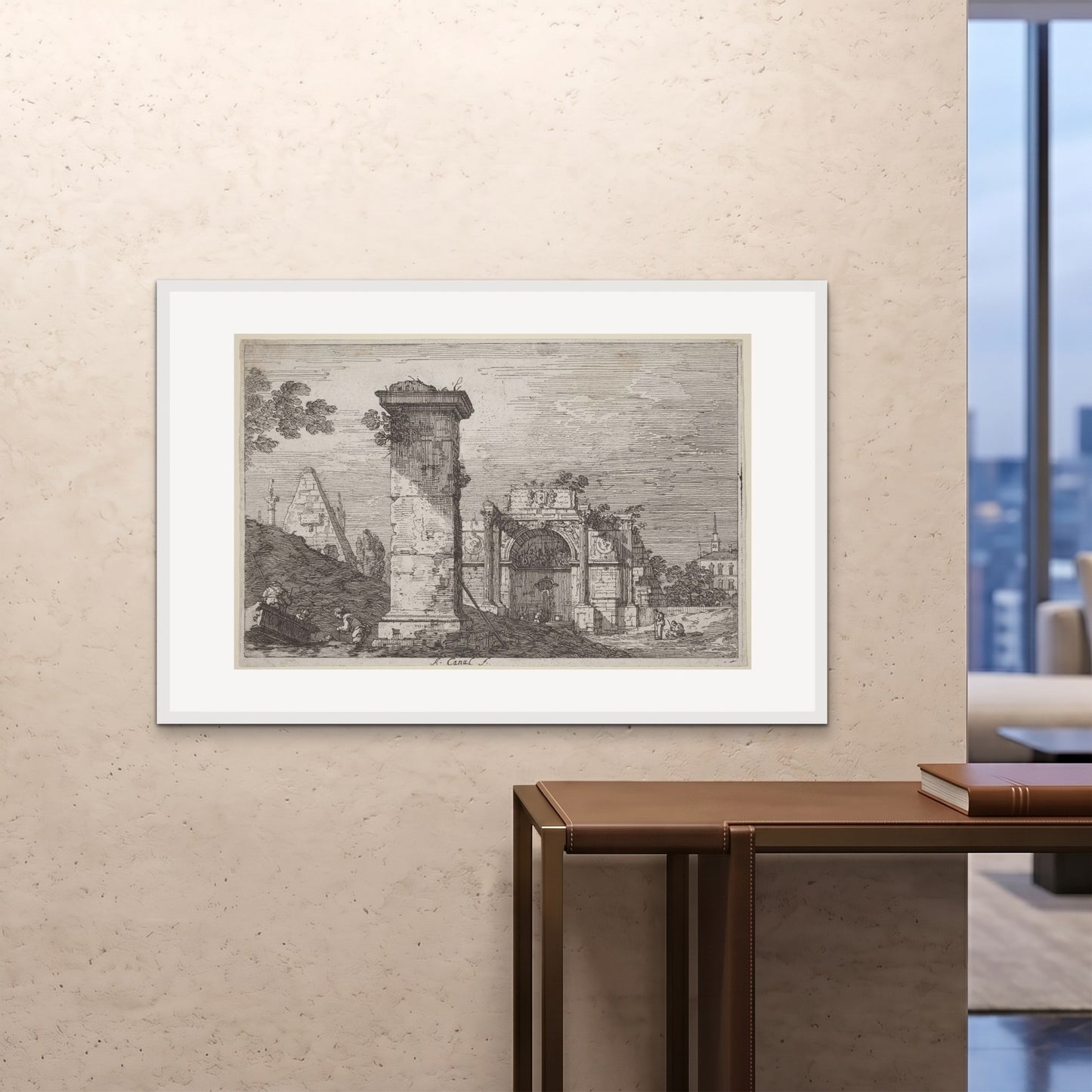 Orlonzo - FRAMED PRINT WHITE 12080cm4832 ROOM