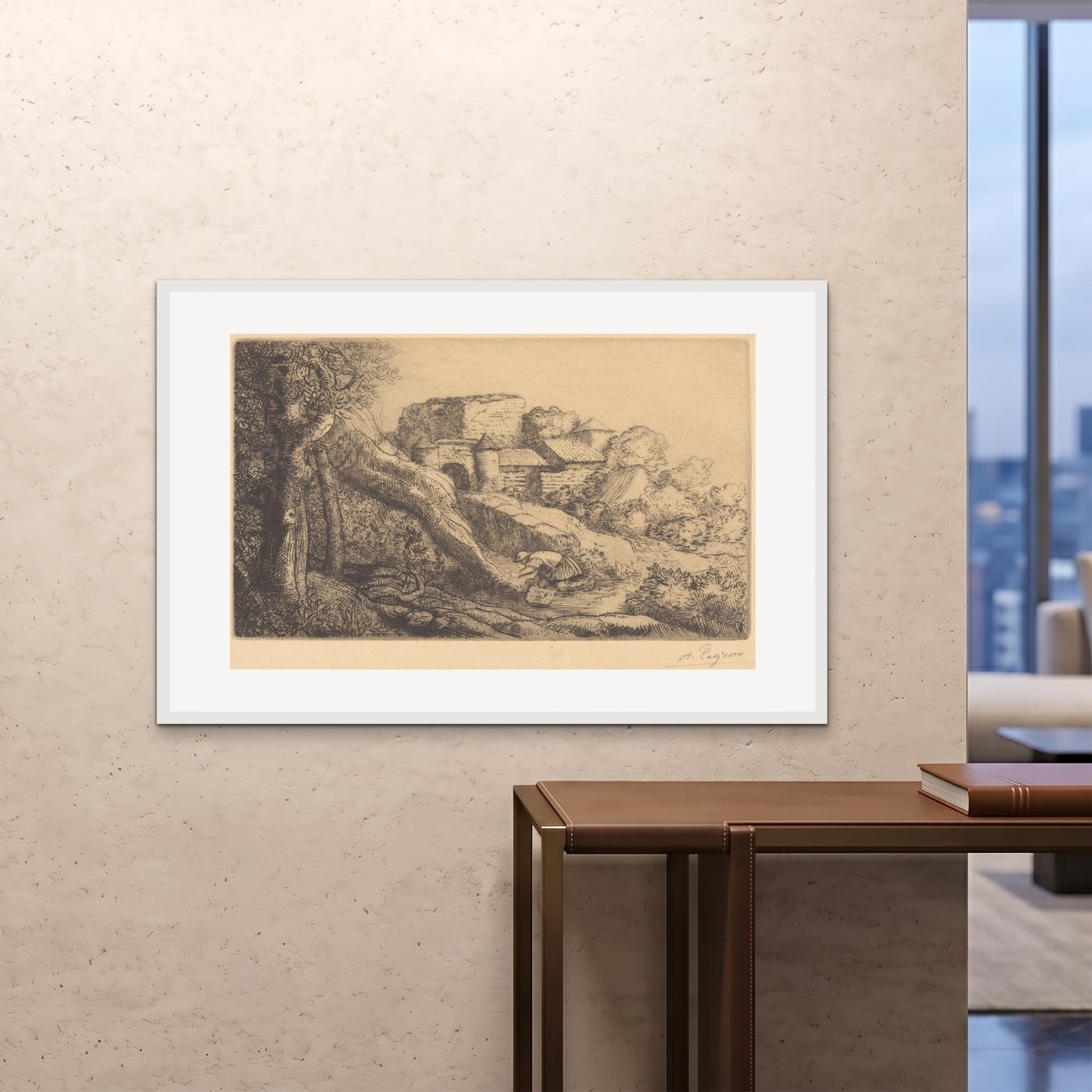 Orlonzo - FRAMED PRINT WHITE 12080cm4832 ROOM