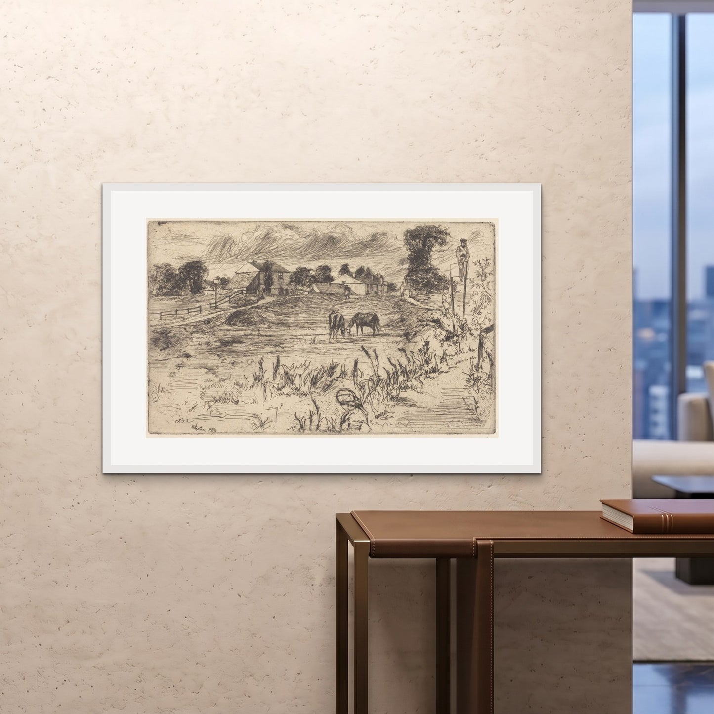 Orlonzo - FRAMED PRINT WHITE 12080cm4832 ROOM