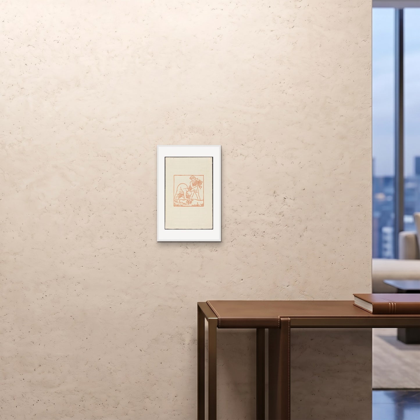 Orlonzo - FRAMED PRINT WHITE 12x1830x45cm ROOM