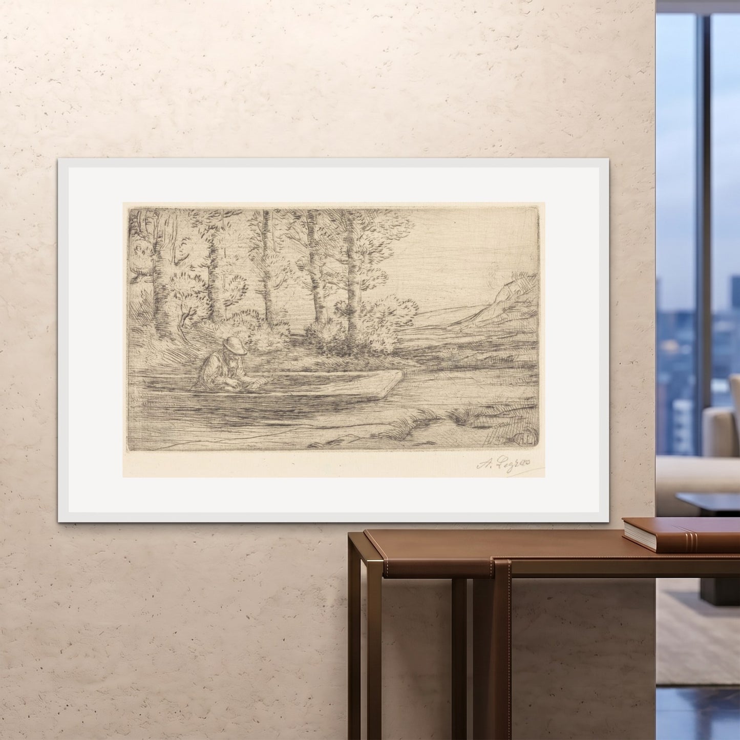 Orlonzo - FRAMED PRINT WHITE 150100cm6040 ROOM