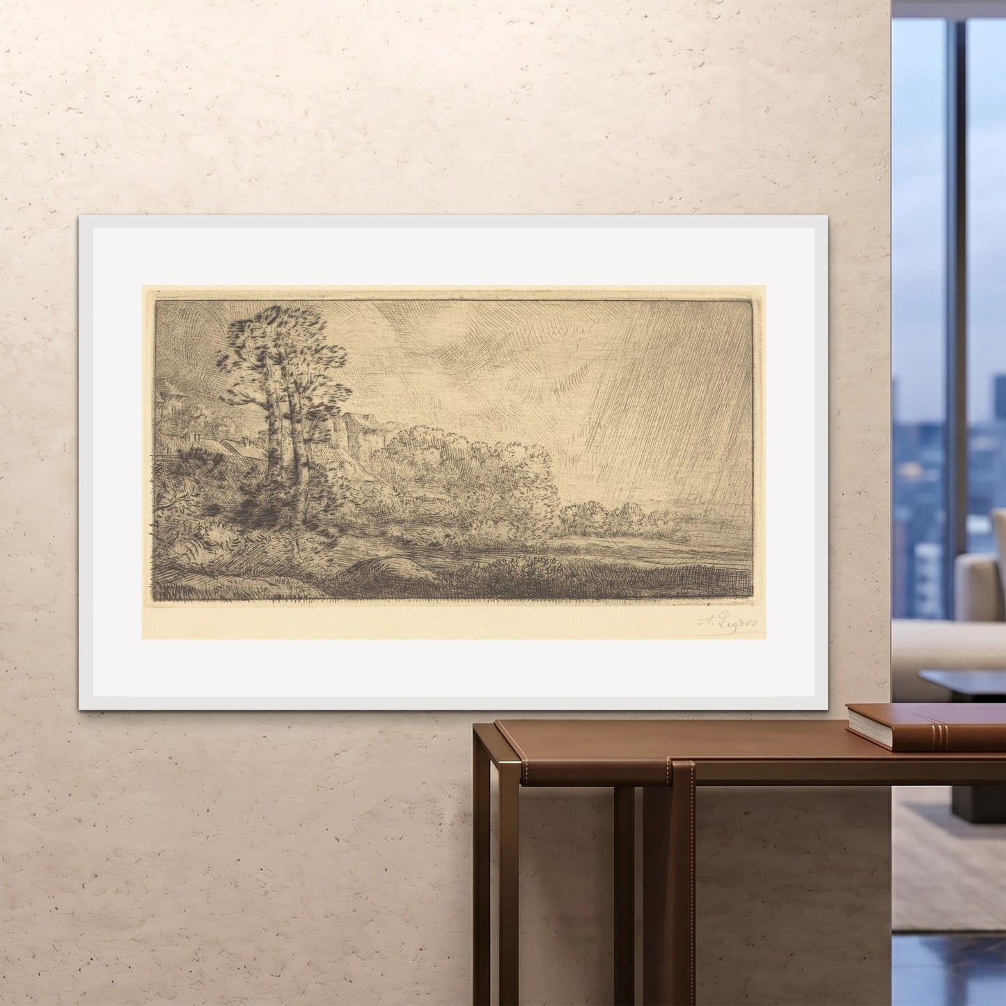 Orlonzo - FRAMED PRINT WHITE 150100cm6040 ROOM