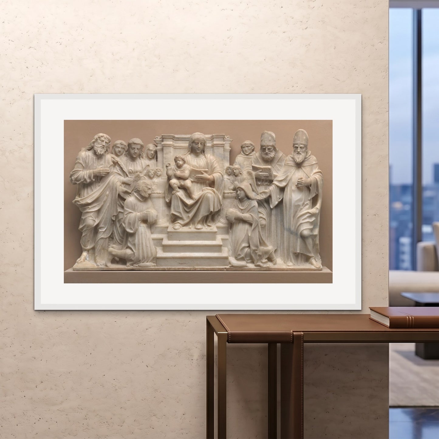 Orlonzo - FRAMED PRINT WHITE 150100cm6040 ROOM