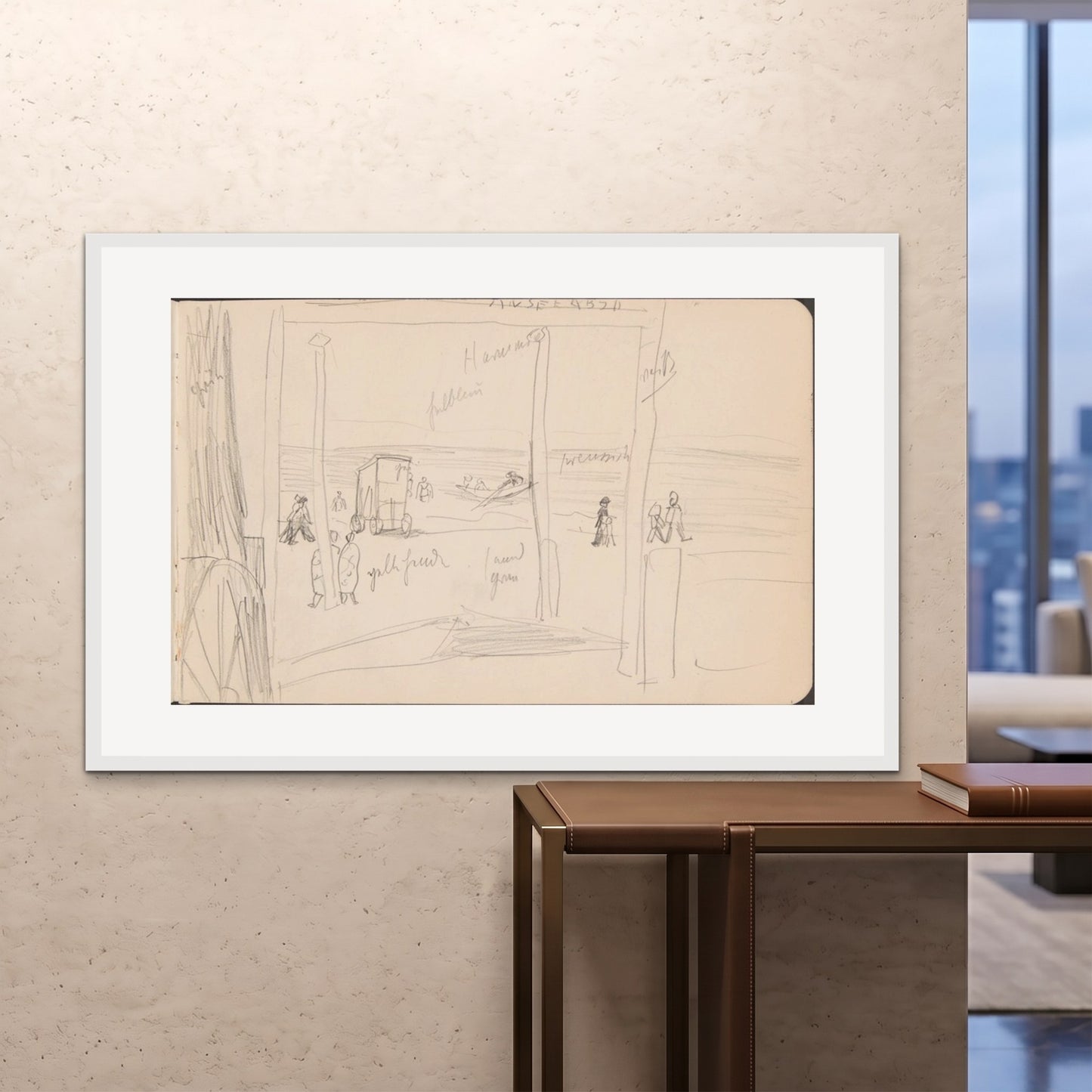 Orlonzo - FRAMED PRINT WHITE 150100cm6040 ROOM