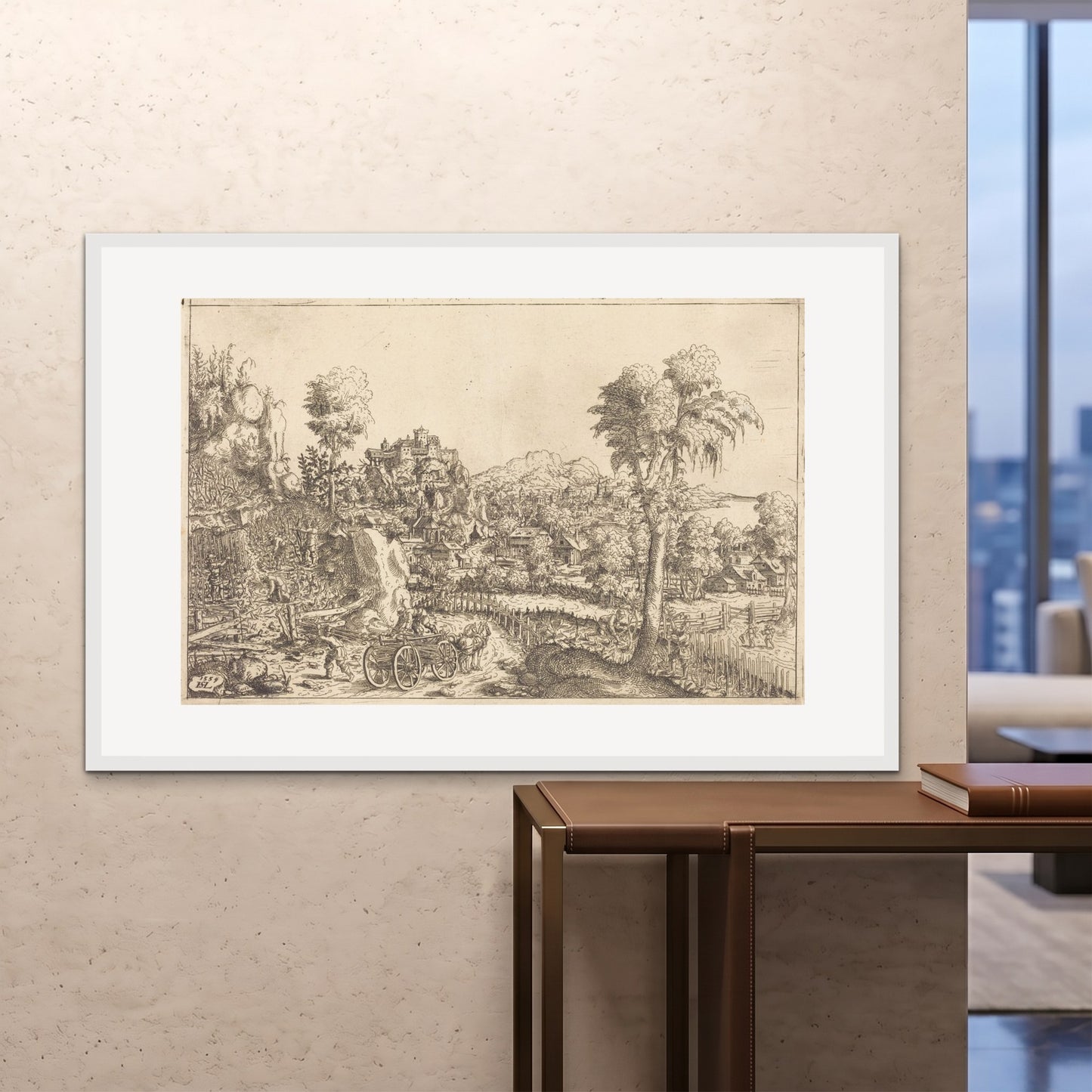 Orlonzo - FRAMED PRINT WHITE 150100cm6040 ROOM