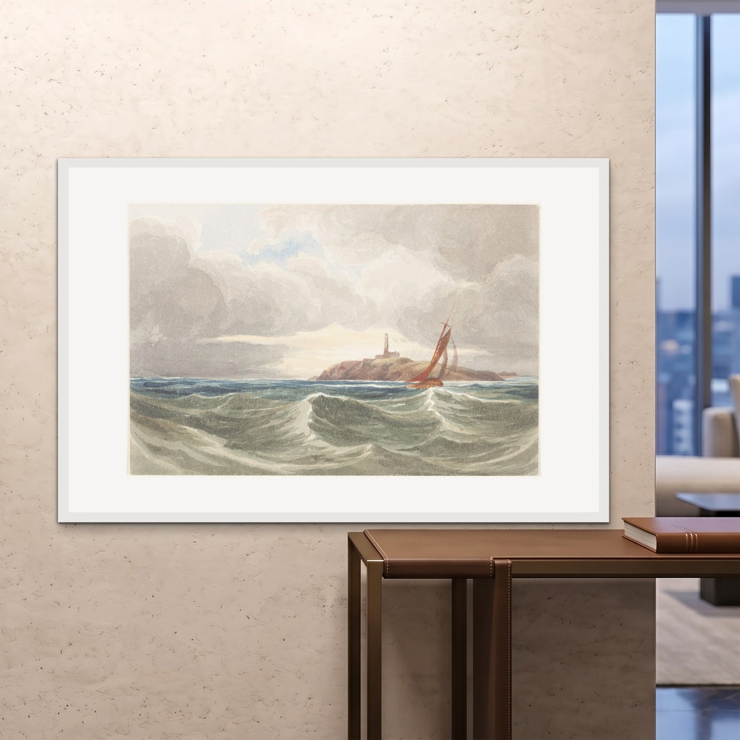 Orlonzo - FRAMED PRINT WHITE 150100cm6040 ROOM