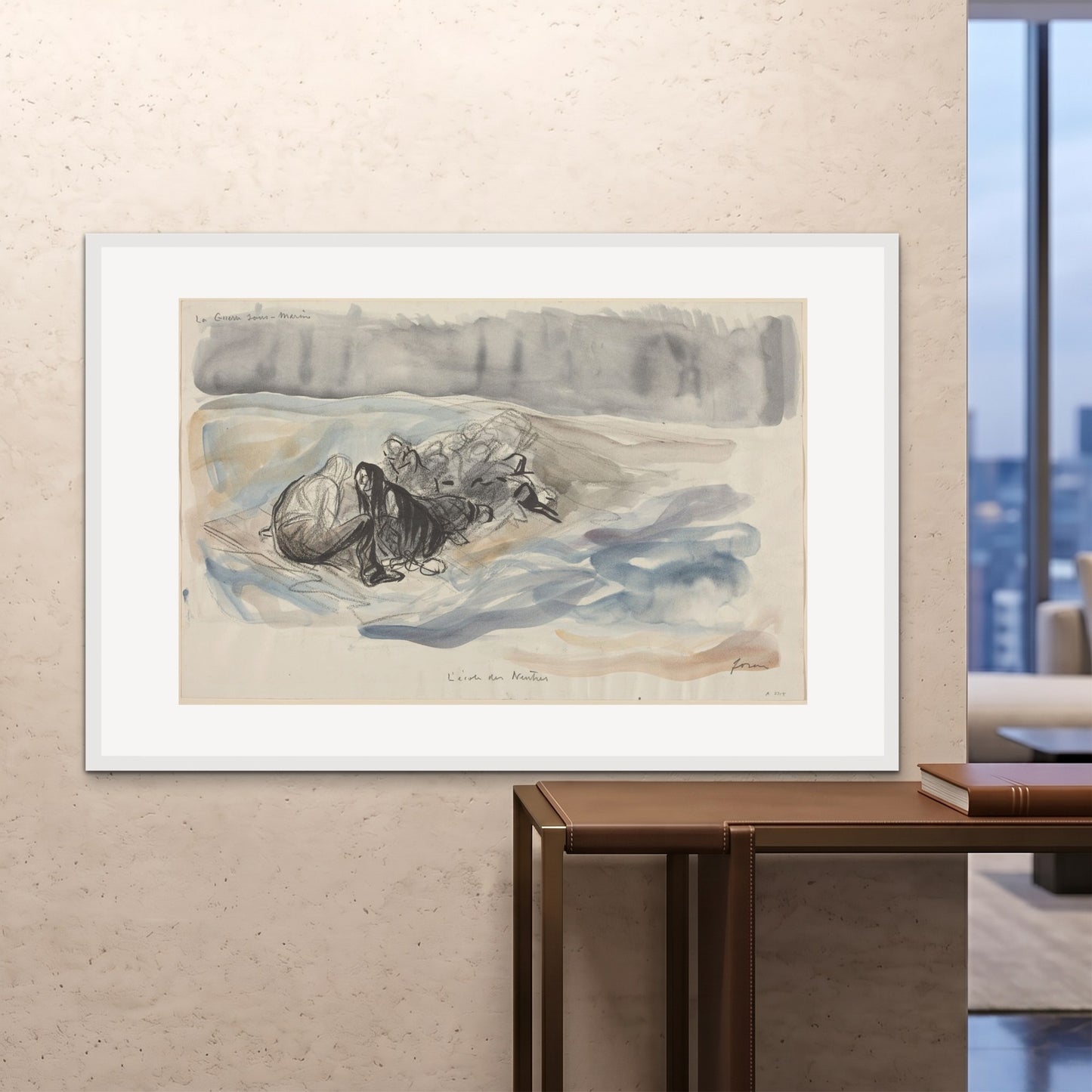 Orlonzo - FRAMED PRINT WHITE 150100cm6040 ROOM