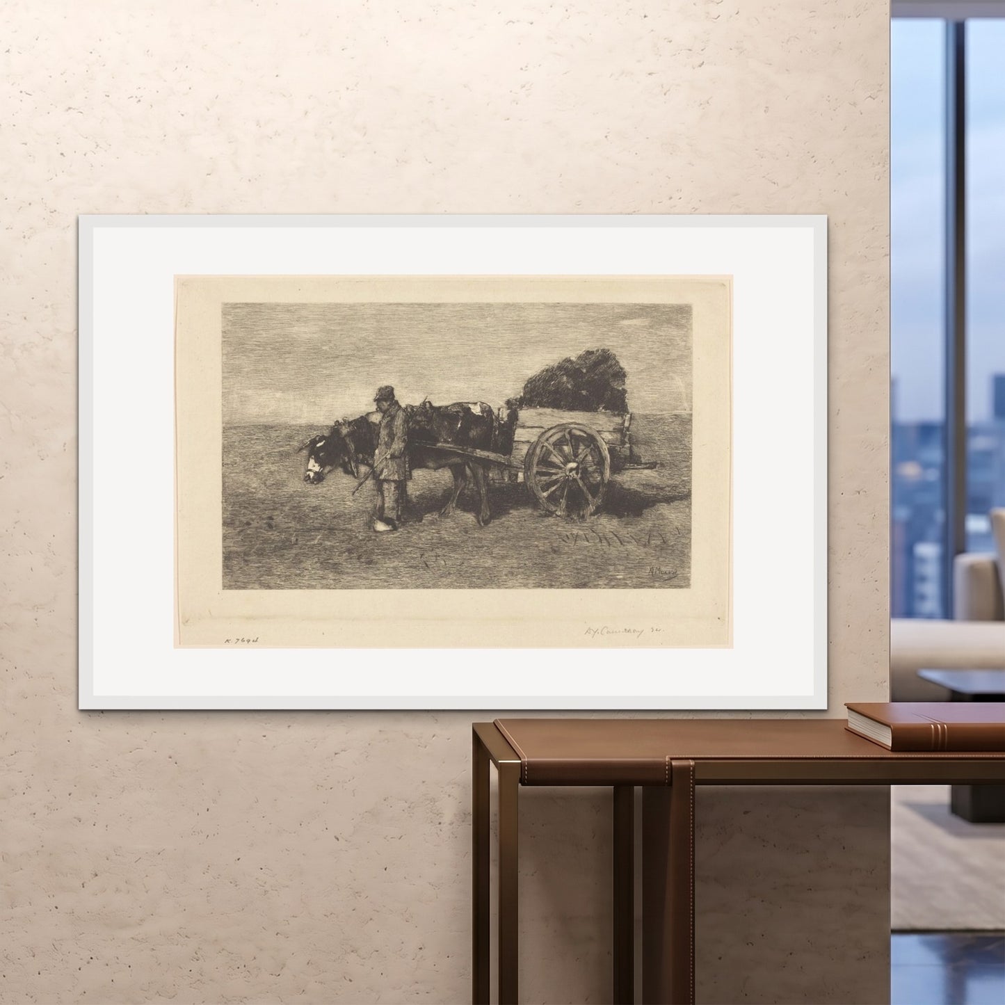 Orlonzo - FRAMED PRINT WHITE 150100cm6040 ROOM