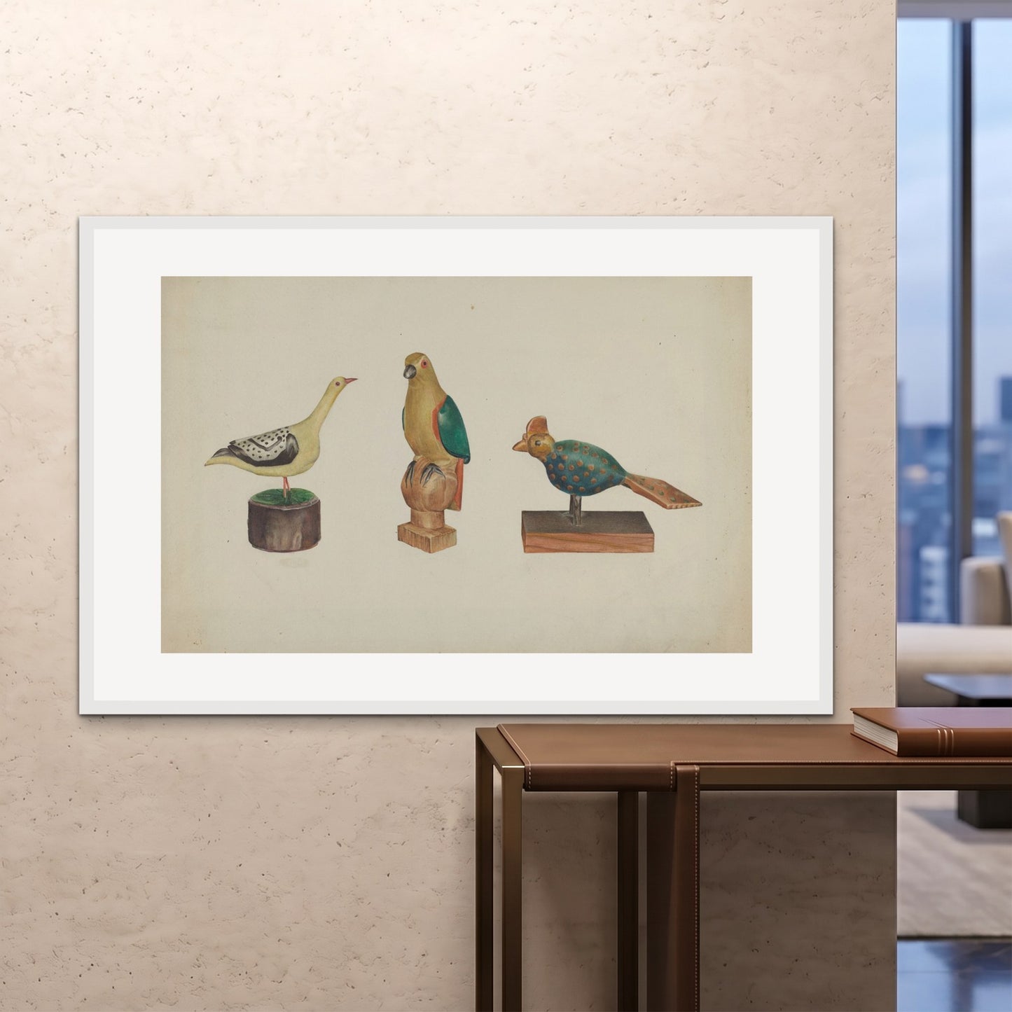 Orlonzo - FRAMED PRINT WHITE 150100cm6040 ROOM