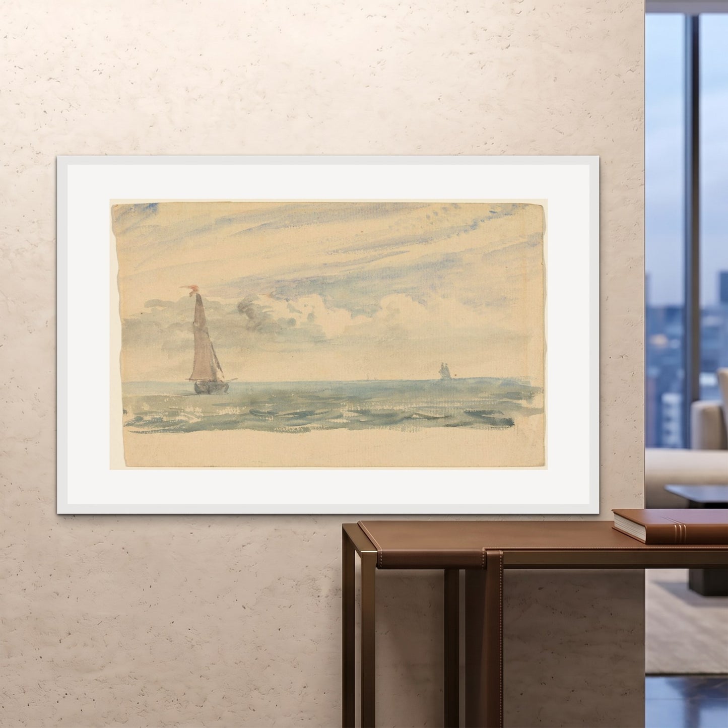 Orlonzo - FRAMED PRINT WHITE 150100cm6040 ROOM