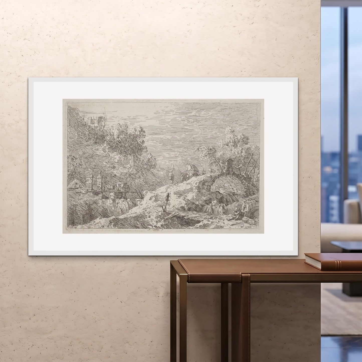 Orlonzo - FRAMED PRINT WHITE 150100cm6040 ROOM