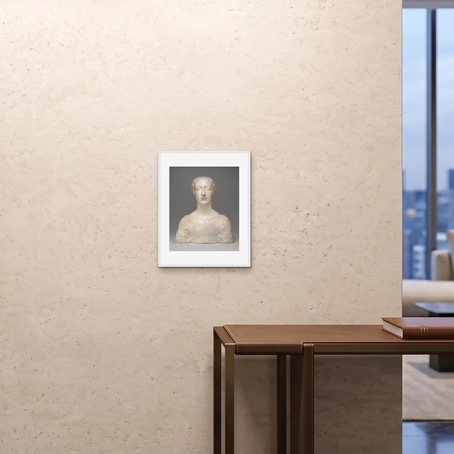 Orlonzo - FRAMED PRINT WHITE 16x2040x50cm ROOM