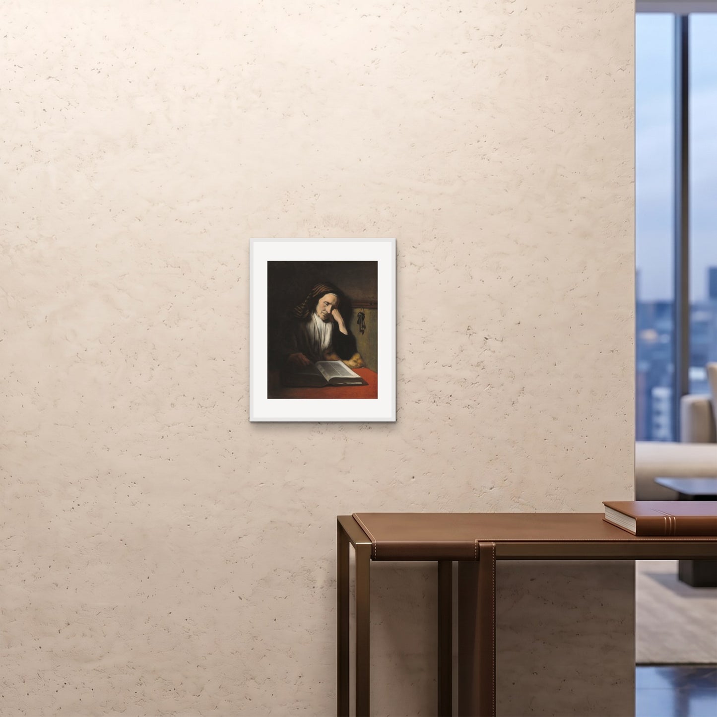 Orlonzo - FRAMED PRINT WHITE 16x2040x50cm ROOM