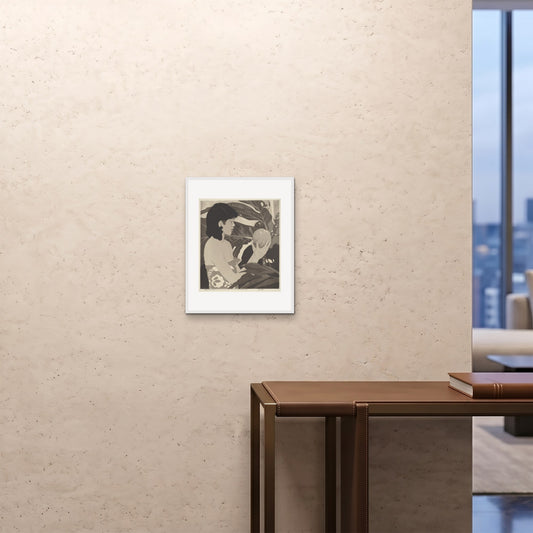 Orlonzo - FRAMED PRINT WHITE 16x2040x50cm ROOM