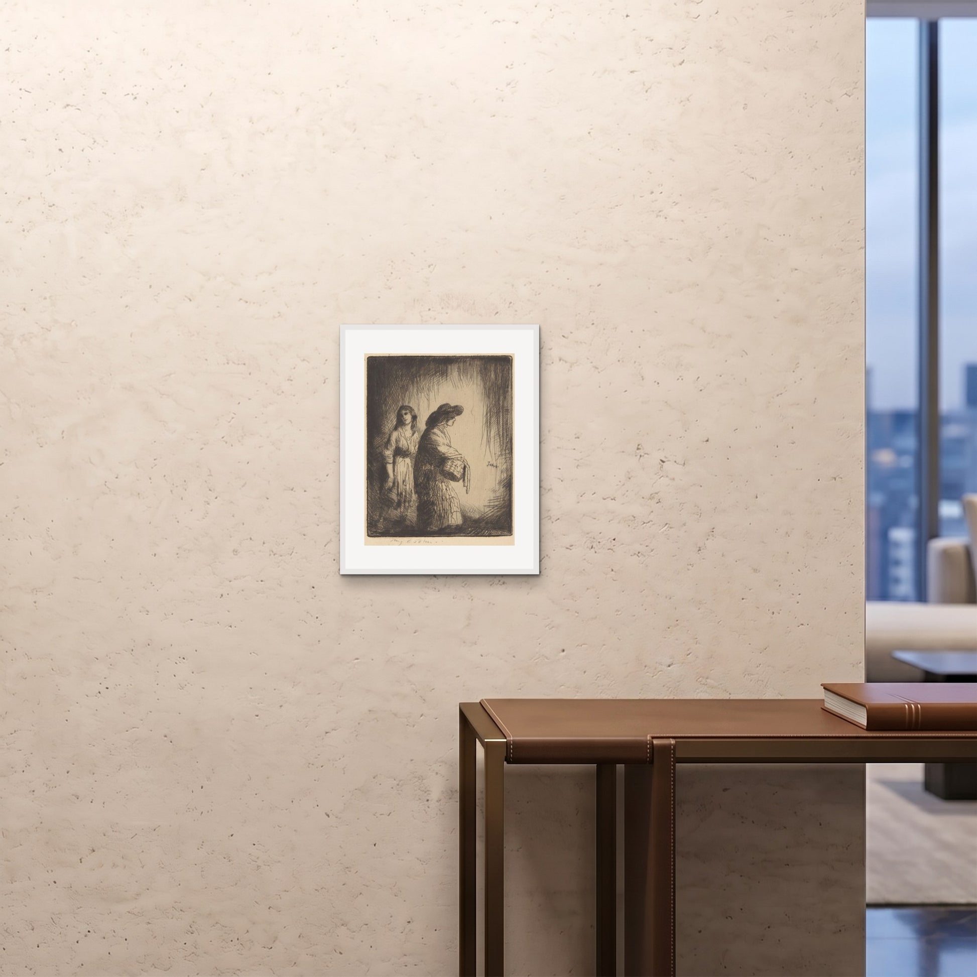 Orlonzo - FRAMED PRINT WHITE 16x2040x50cm ROOM