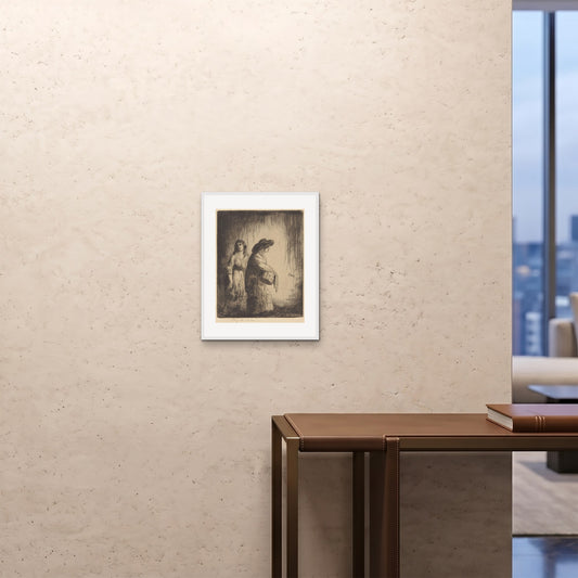Orlonzo - FRAMED PRINT WHITE 16x2040x50cm ROOM