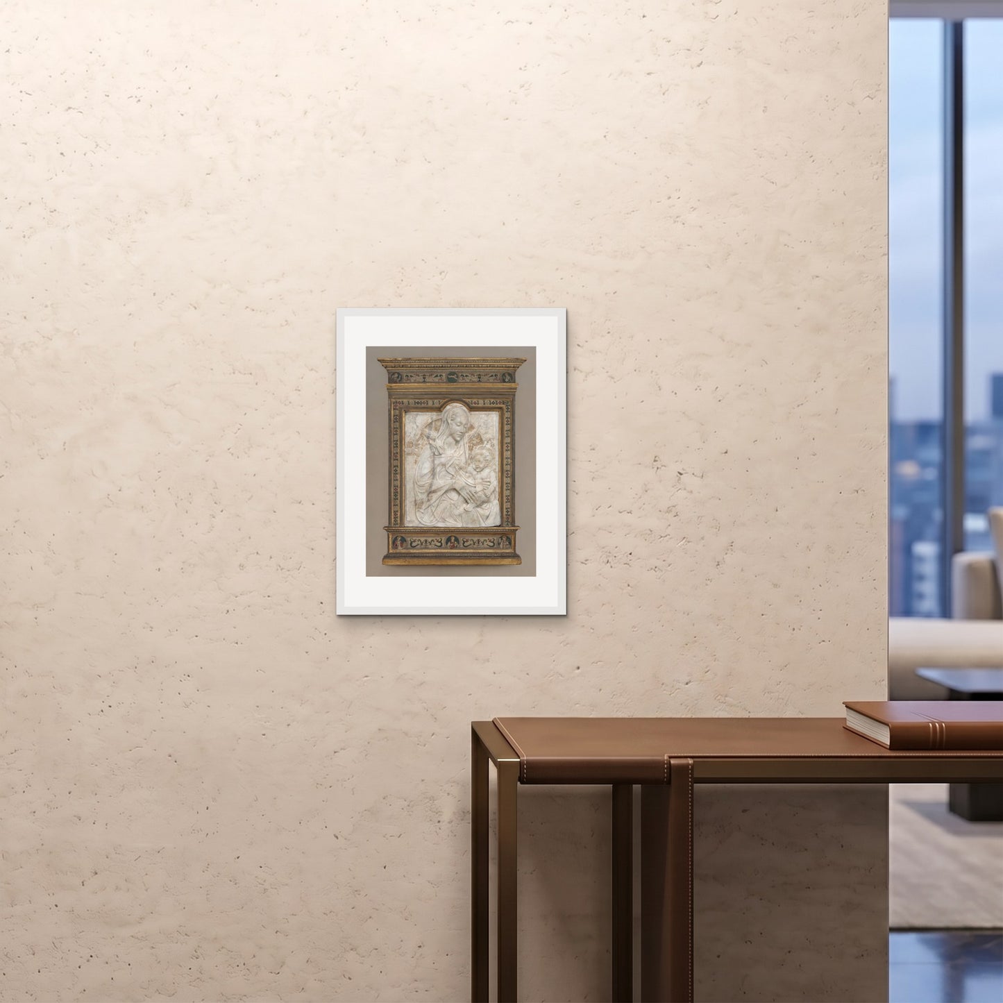Orlonzo - FRAMED PRINT WHITE 18x2445x60cm ROOM