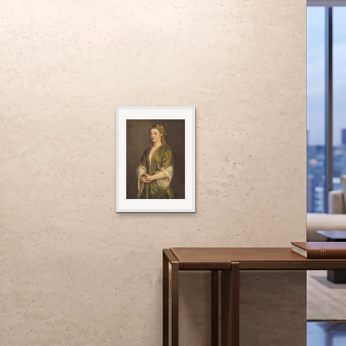 Orlonzo - FRAMED PRINT WHITE 18x2445x60cm ROOM