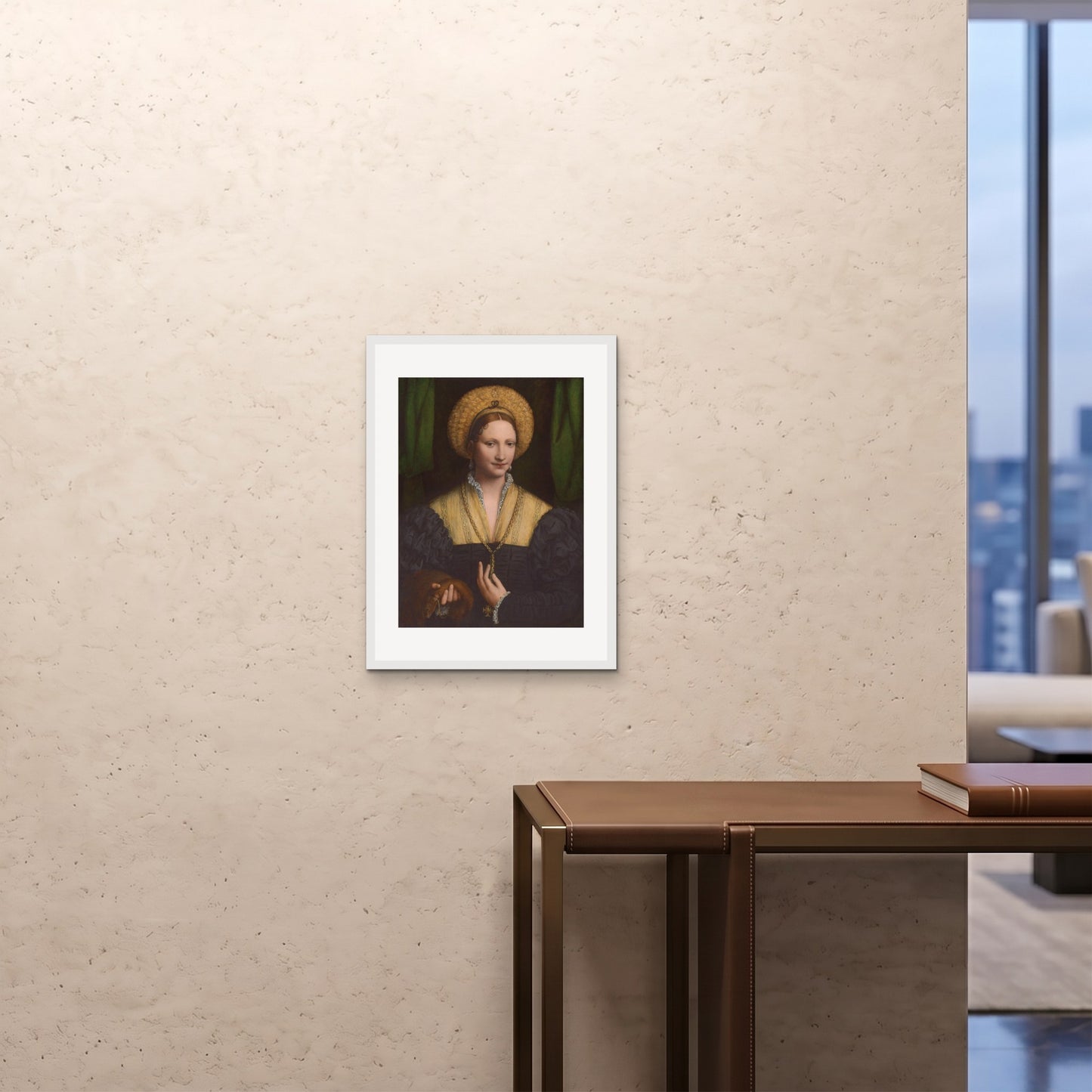 Orlonzo - FRAMED PRINT WHITE 18x2445x60cm ROOM