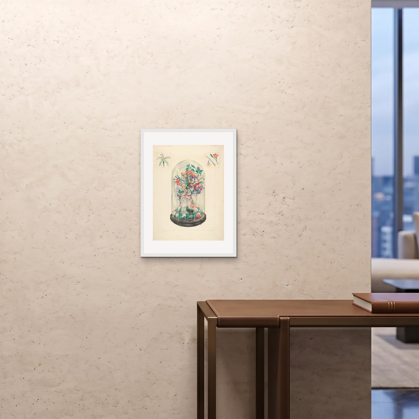 Orlonzo - FRAMED PRINT WHITE 18x2445x60cm ROOM