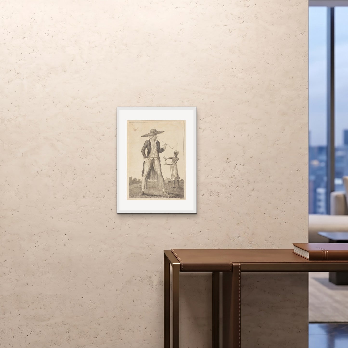 Orlonzo - FRAMED PRINT WHITE 18x2445x60cm ROOM