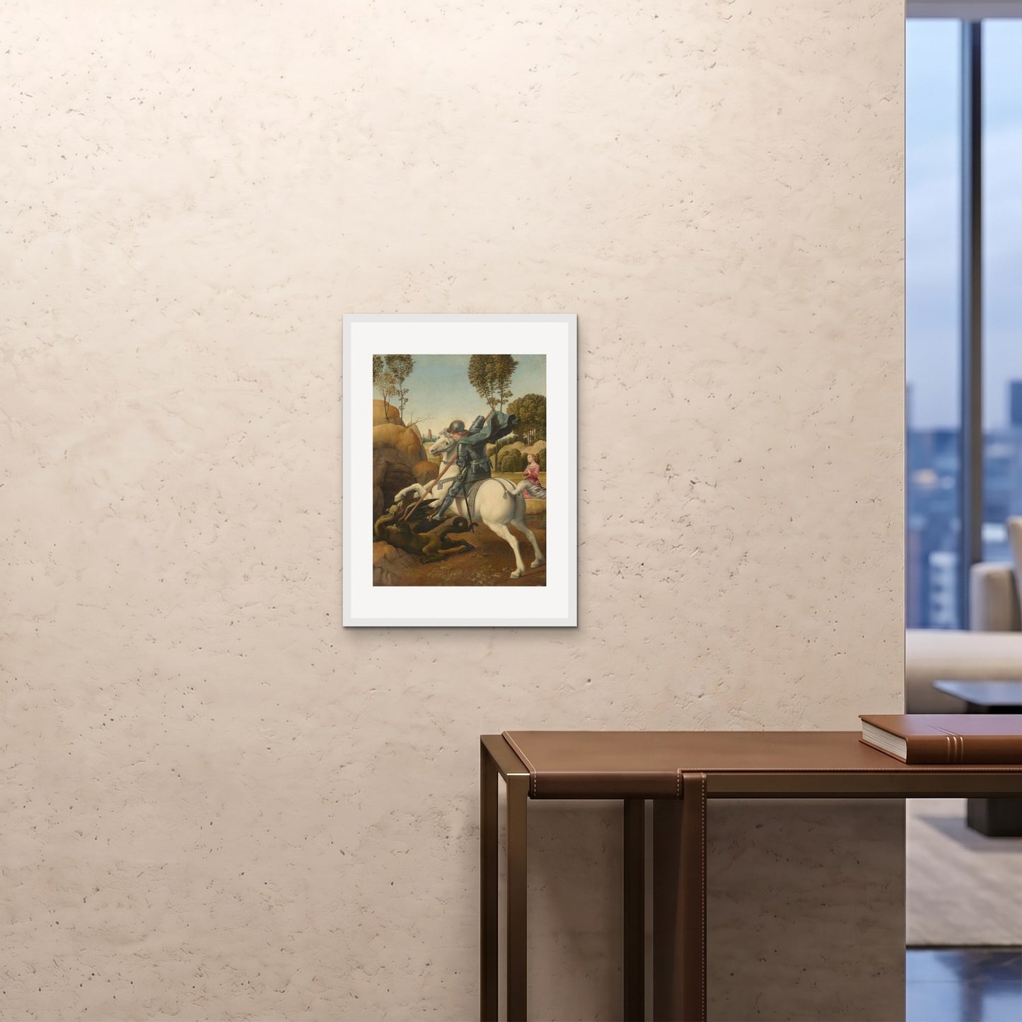 Orlonzo - FRAMED PRINT WHITE 18x2445x60cm ROOM