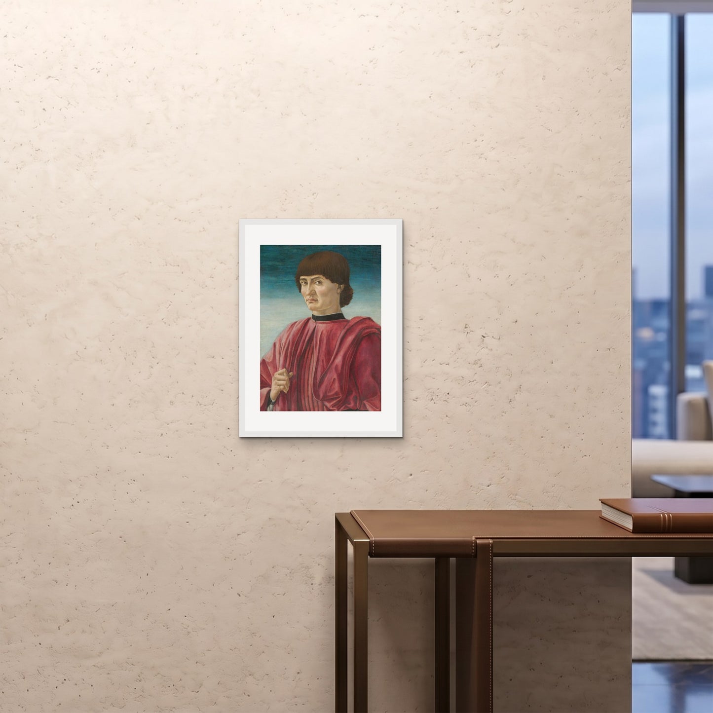Orlonzo - FRAMED PRINT WHITE 18x2445x60cm ROOM