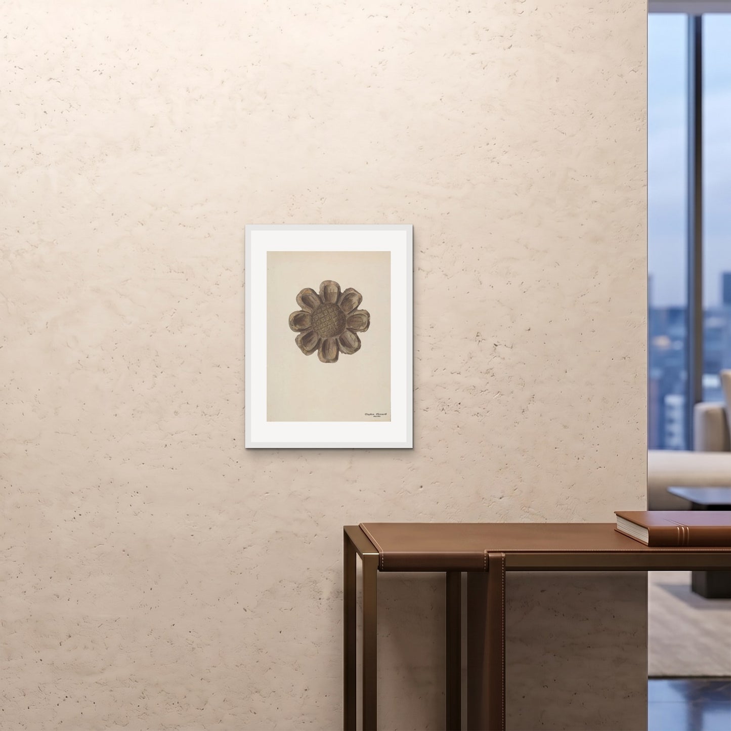 Orlonzo - FRAMED PRINT WHITE 18x2445x60cm ROOM