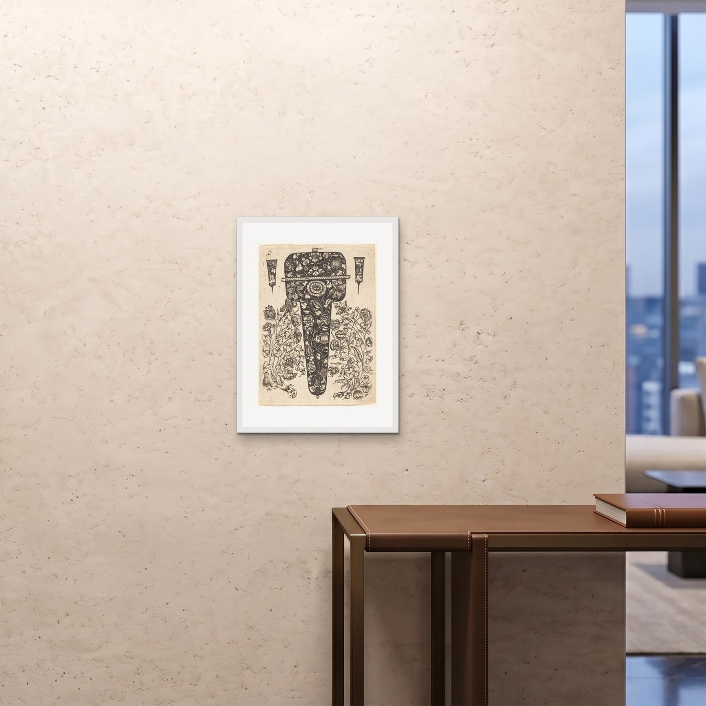 Orlonzo - FRAMED PRINT WHITE 18x2445x60cm ROOM