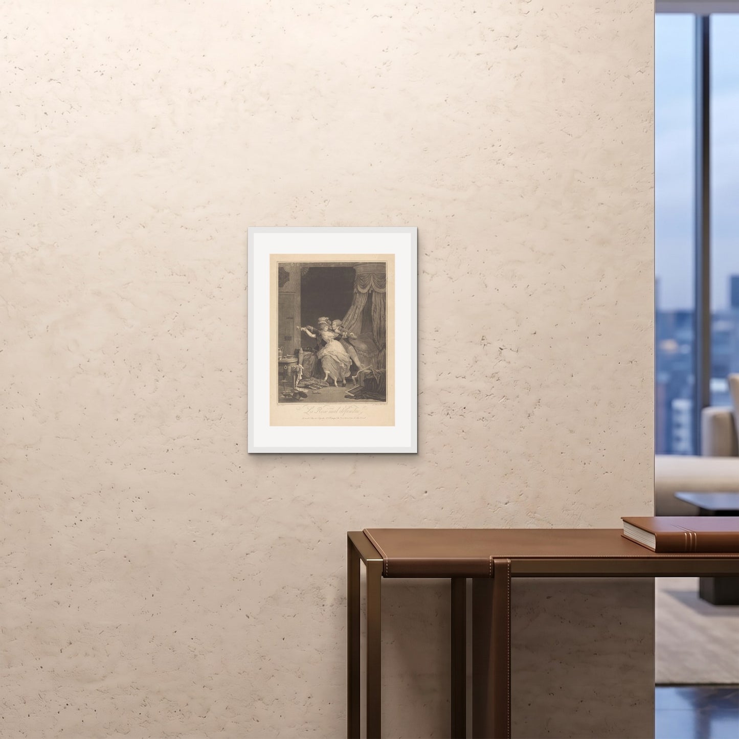 Orlonzo - FRAMED PRINT WHITE 18x2445x60cm ROOM