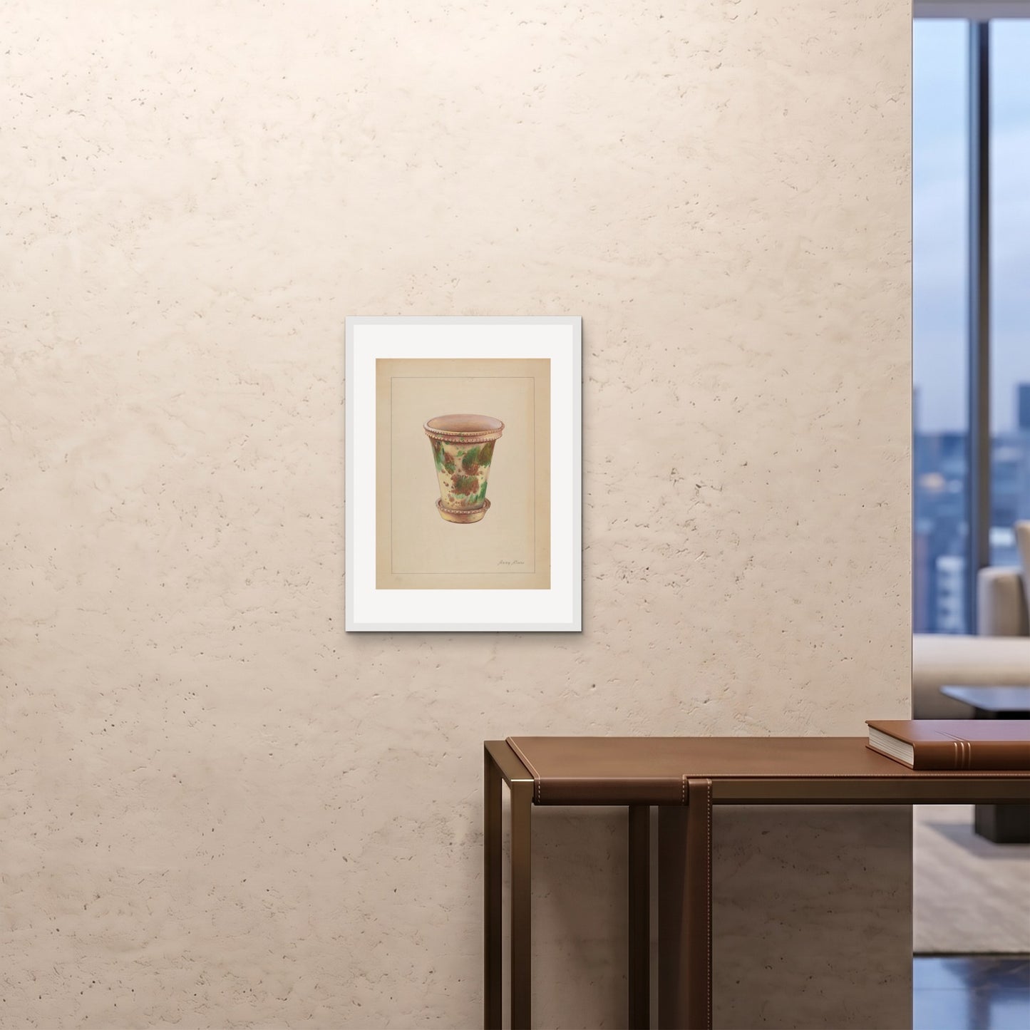 Orlonzo - FRAMED PRINT WHITE 18x2445x60cm ROOM