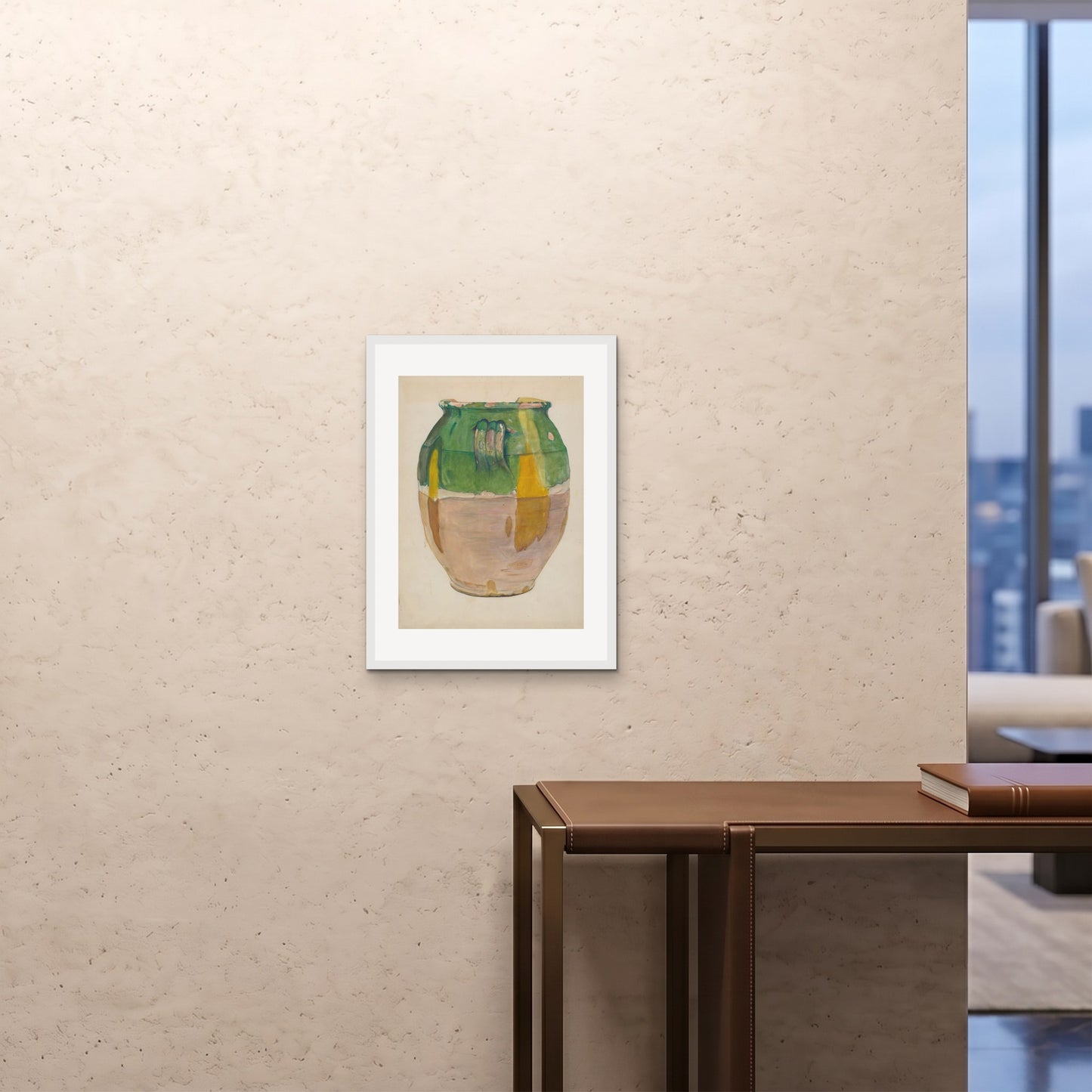 Orlonzo - FRAMED PRINT WHITE 18x2445x60cm ROOM