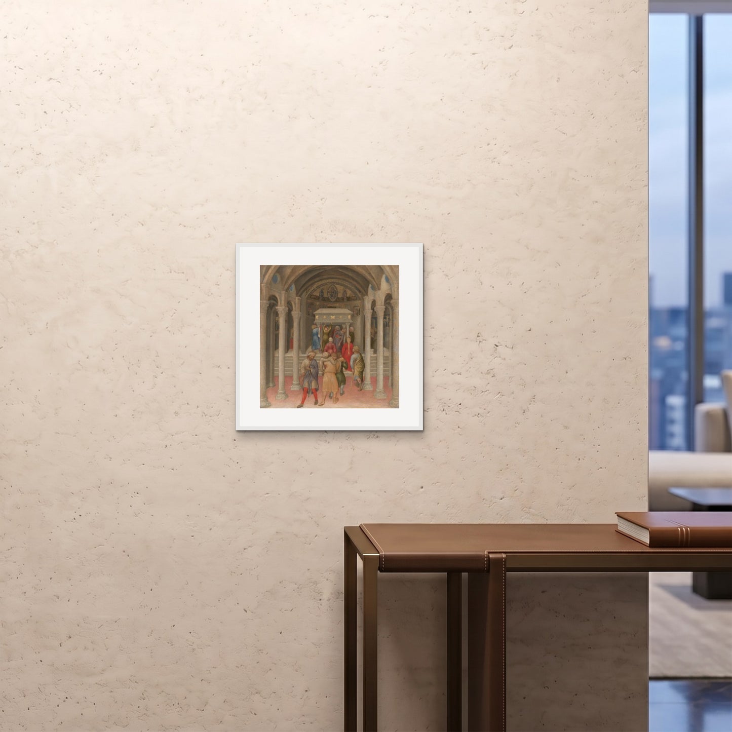 Orlonzo - FRAMED PRINT WHITE 20x2050x50cm ROOM