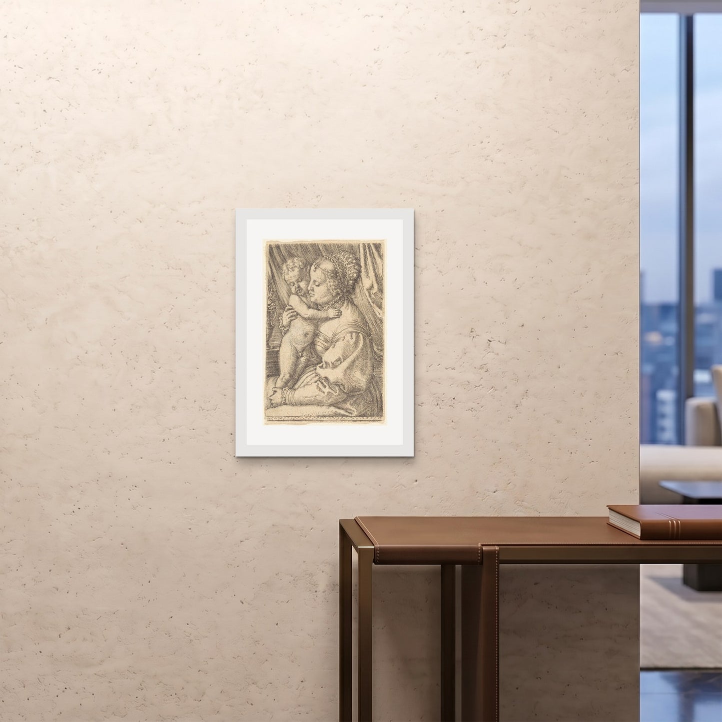 Orlonzo - FRAMED PRINT WHITE 20x2850x70cm ROOM