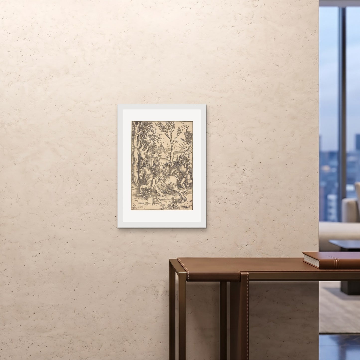 Orlonzo - FRAMED PRINT WHITE 20x2850x70cm ROOM