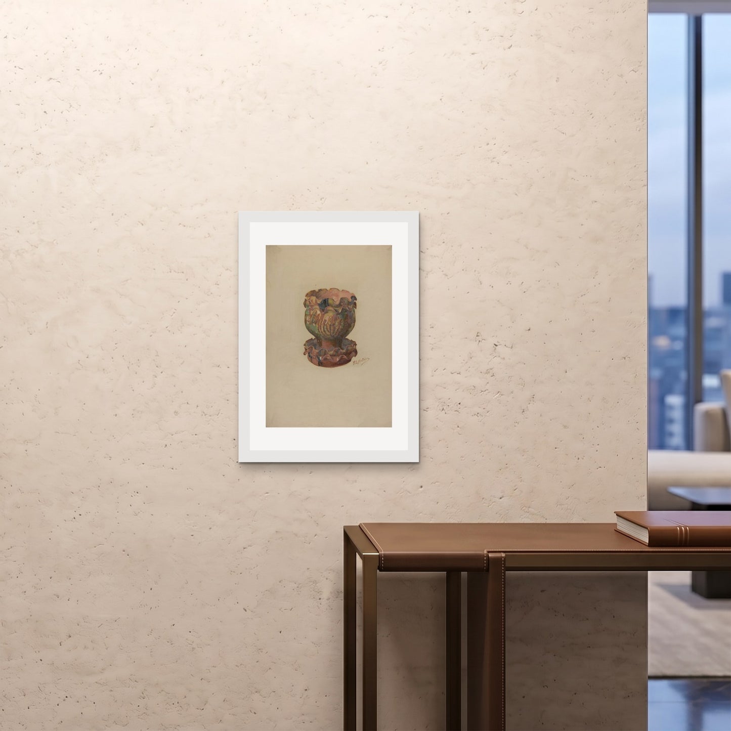 Orlonzo - FRAMED PRINT WHITE 20x2850x70cm ROOM