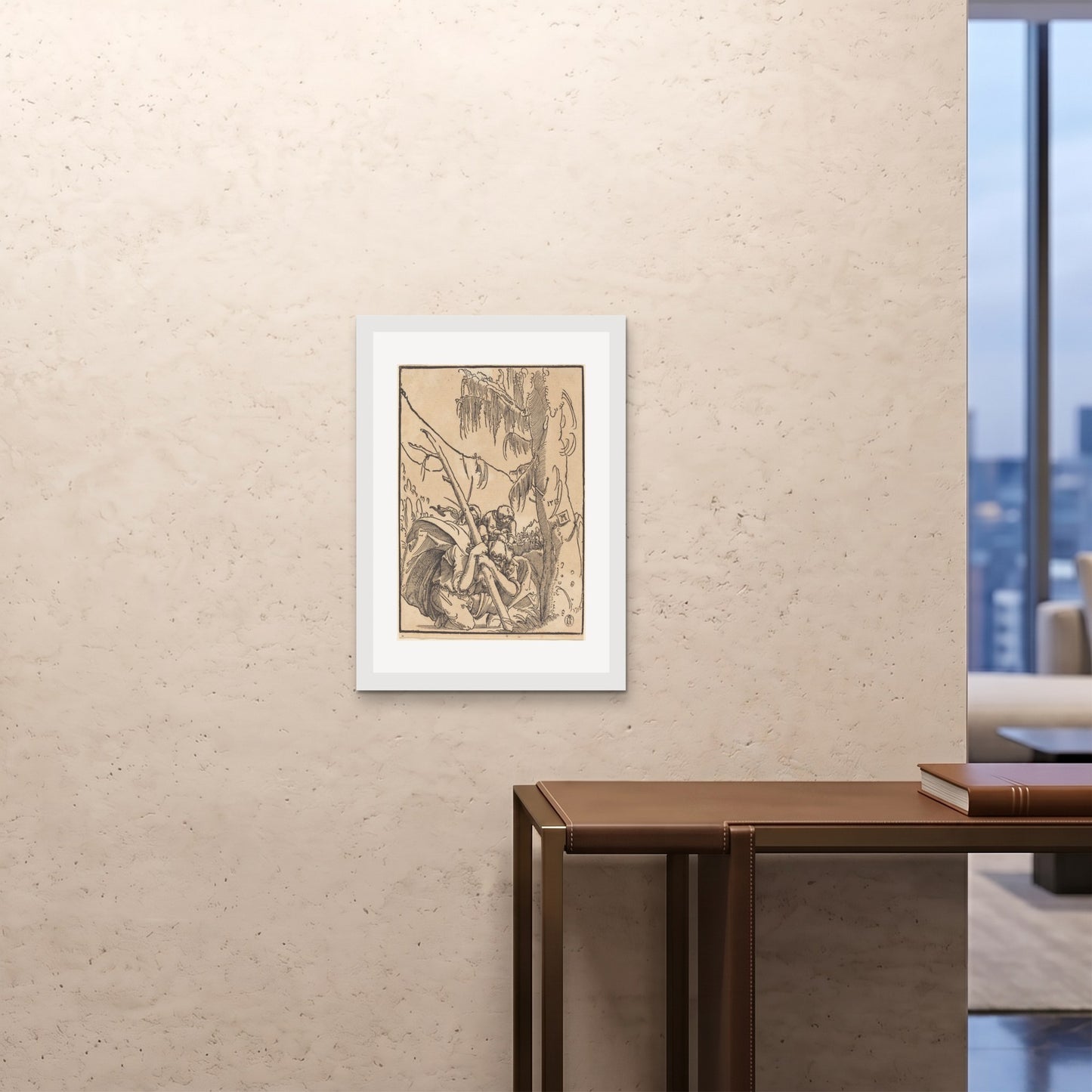 Orlonzo - FRAMED PRINT WHITE 20x2850x70cm ROOM