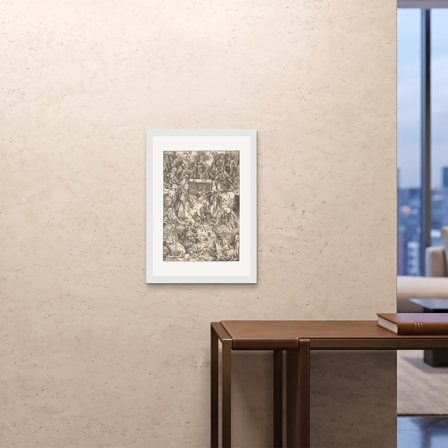 Orlonzo - FRAMED PRINT WHITE 20x2850x70cm ROOM