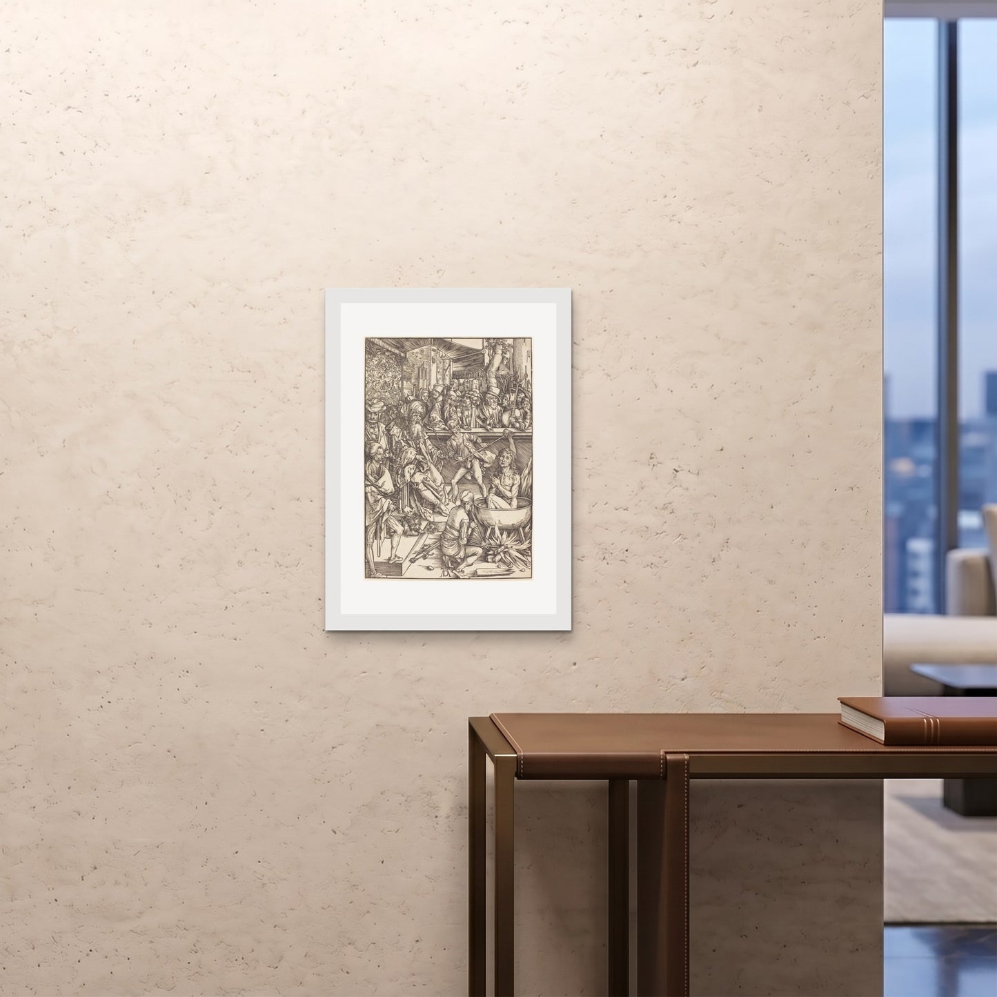 Orlonzo - FRAMED PRINT WHITE 20x2850x70cm ROOM