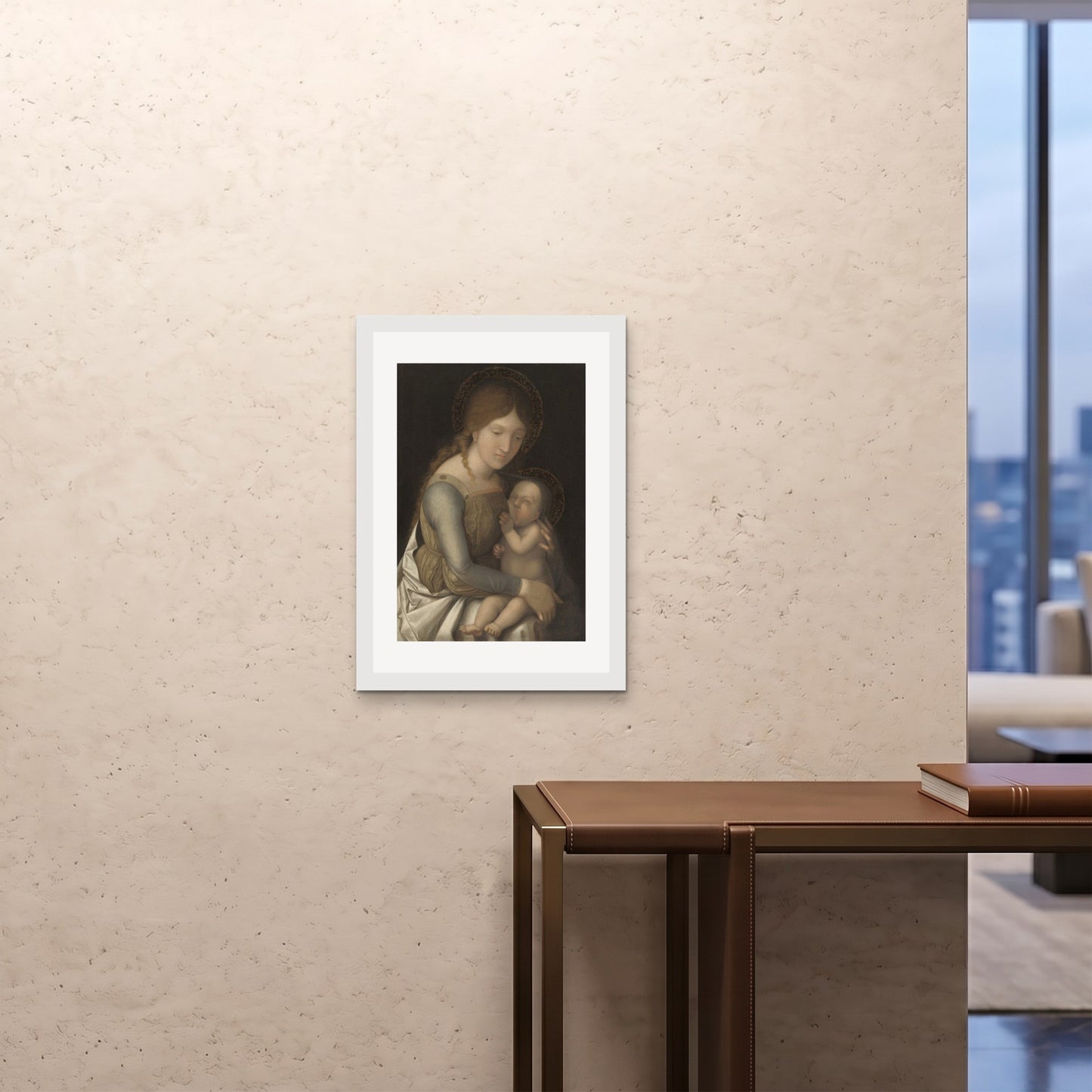 Orlonzo - FRAMED PRINT WHITE 20x2850x70cm ROOM