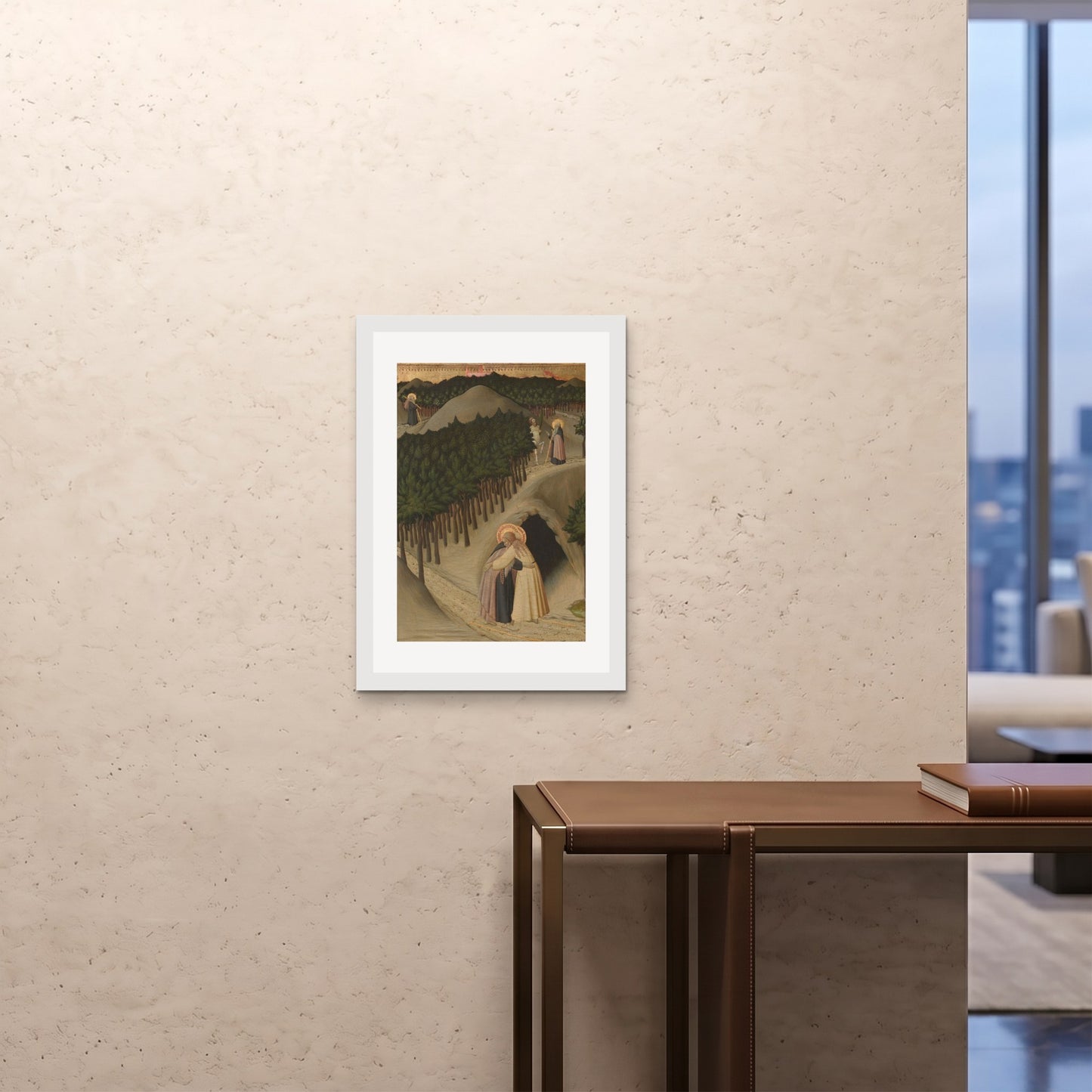 Orlonzo - FRAMED PRINT WHITE 20x2850x70cm ROOM