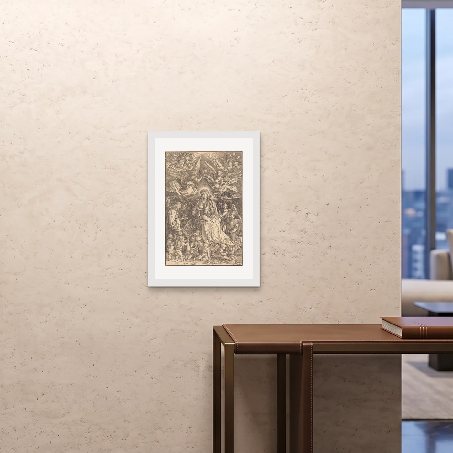 Orlonzo - FRAMED PRINT WHITE 20x2850x70cm ROOM