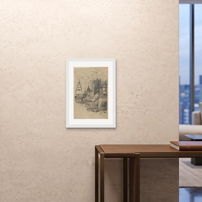Orlonzo - FRAMED PRINT WHITE 20x2850x70cm ROOM