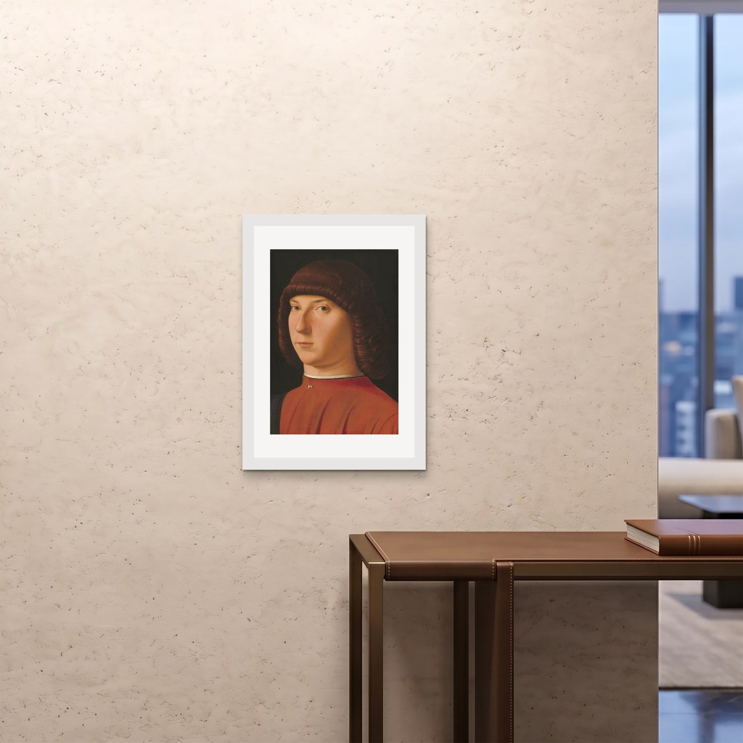 Orlonzo - FRAMED PRINT WHITE 20x2850x70cm ROOM