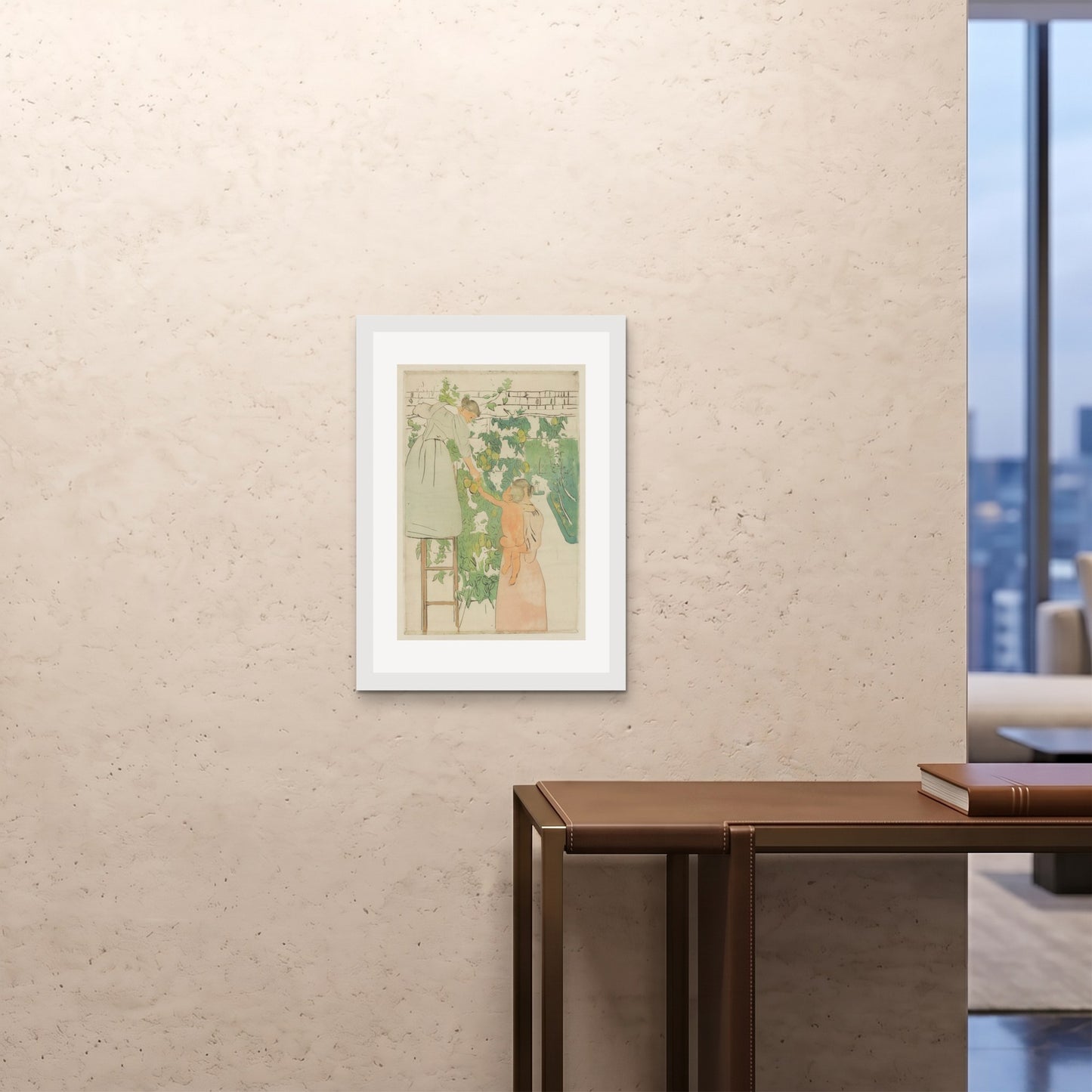 Orlonzo - FRAMED PRINT WHITE 20x2850x70cm ROOM