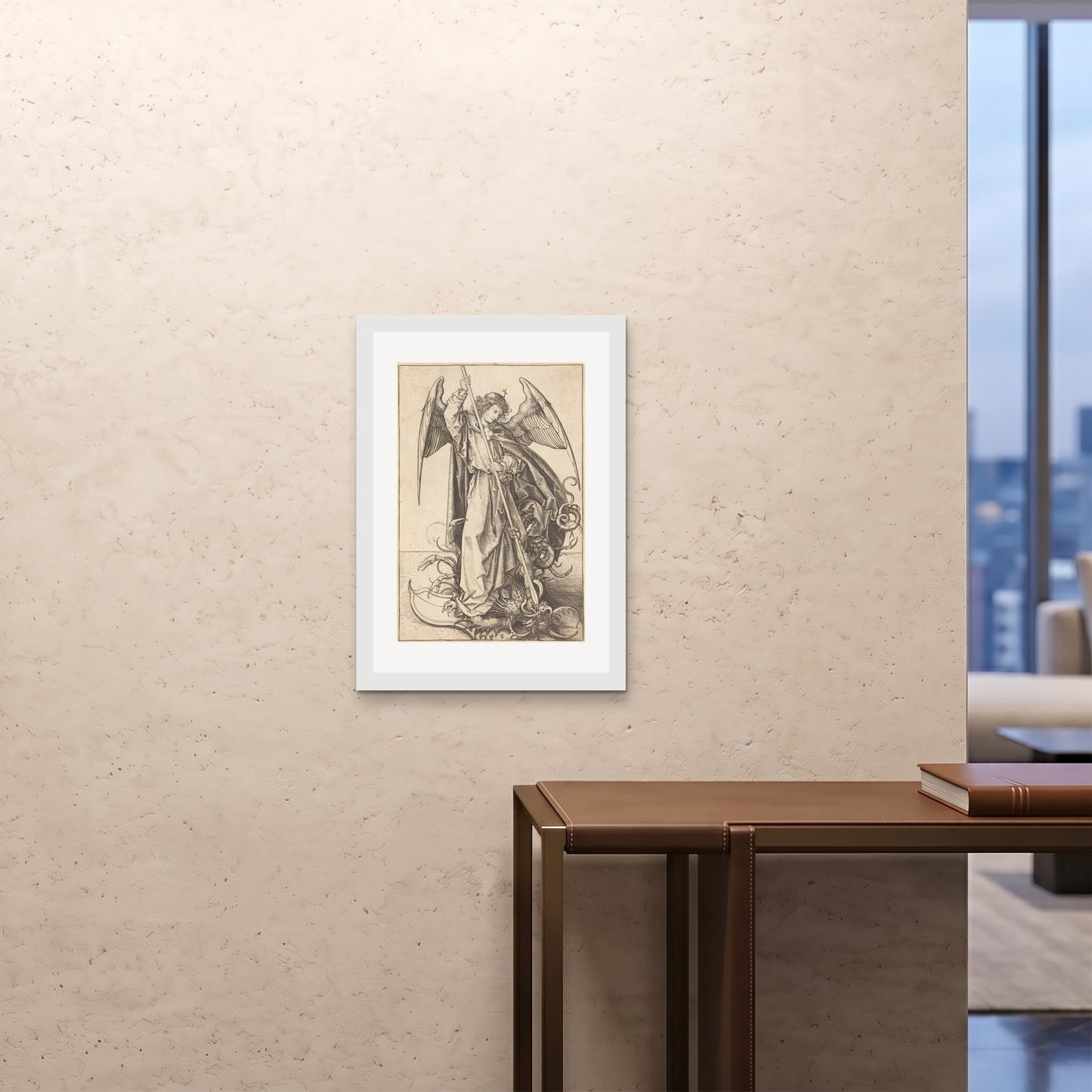 Orlonzo - FRAMED PRINT WHITE 20x2850x70cm ROOM
