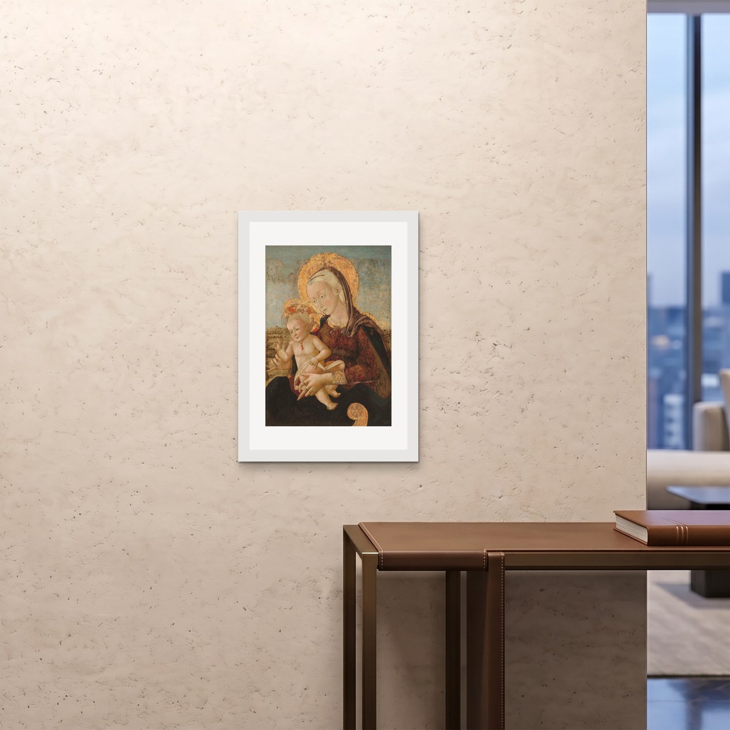 Orlonzo - FRAMED PRINT WHITE 20x2850x70cm ROOM