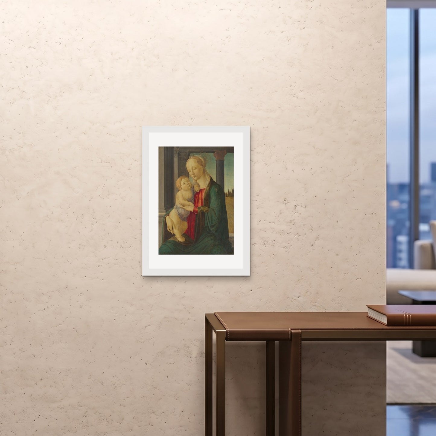 Orlonzo - FRAMED PRINT WHITE 20x2850x70cm ROOM
