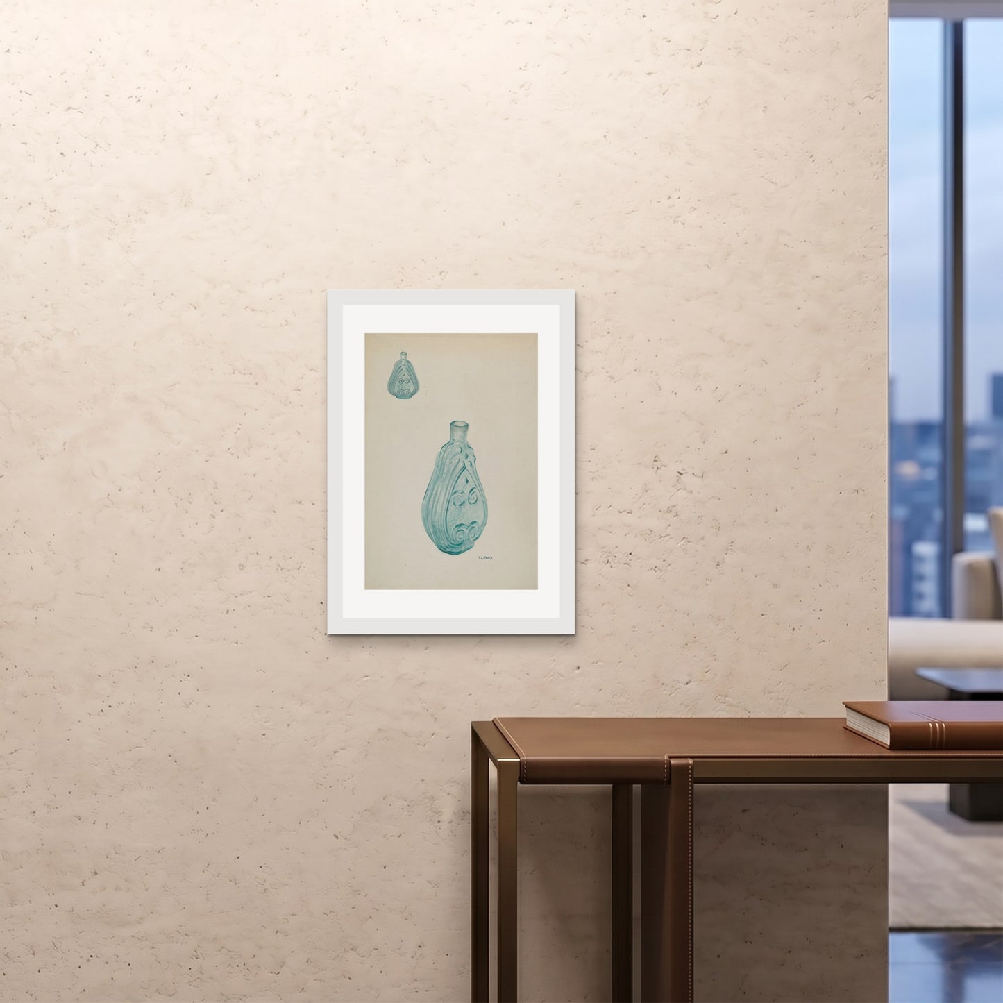 Orlonzo - FRAMED PRINT WHITE 20x2850x70cm ROOM